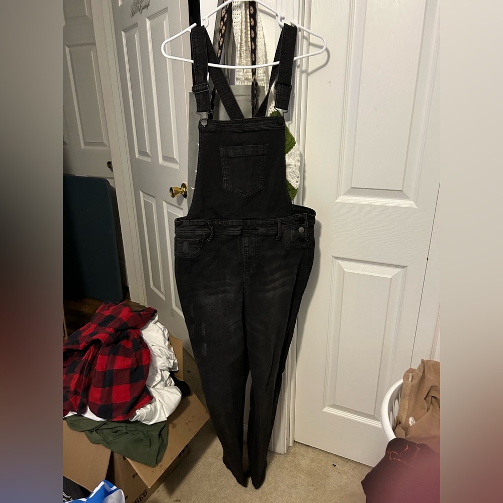 Black overalls